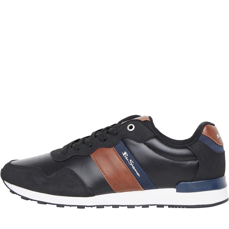 Ben Sherman Mens Owen Retro Run Trainers Black - Image 1