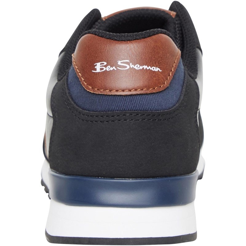 Ben Sherman Mens Owen Retro Run Trainers Black - Image 3