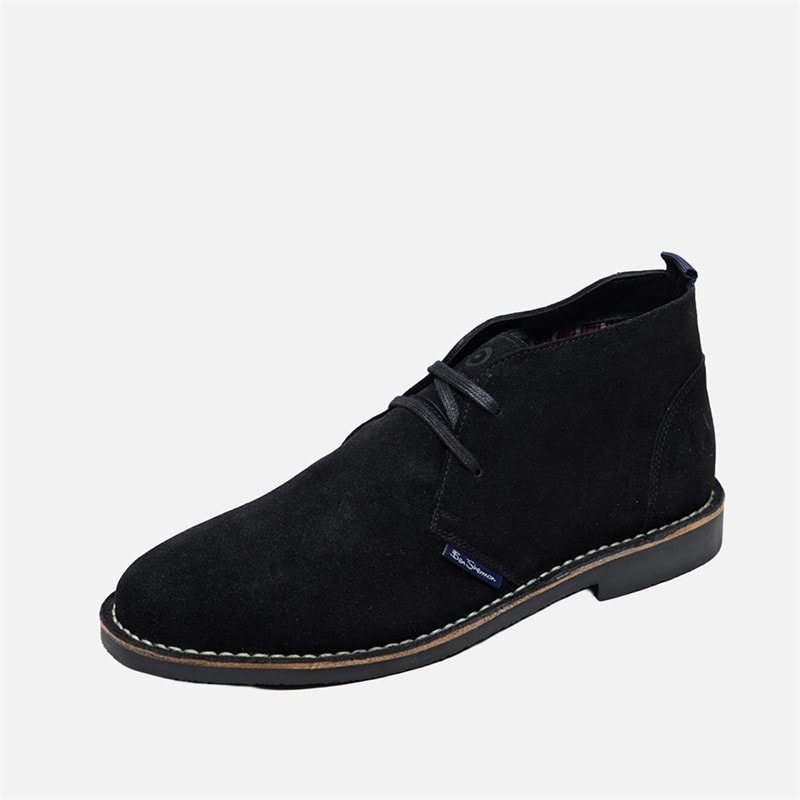 Ben Sherman Mens Hemmings Suede Chukka Boots Black - Image 2