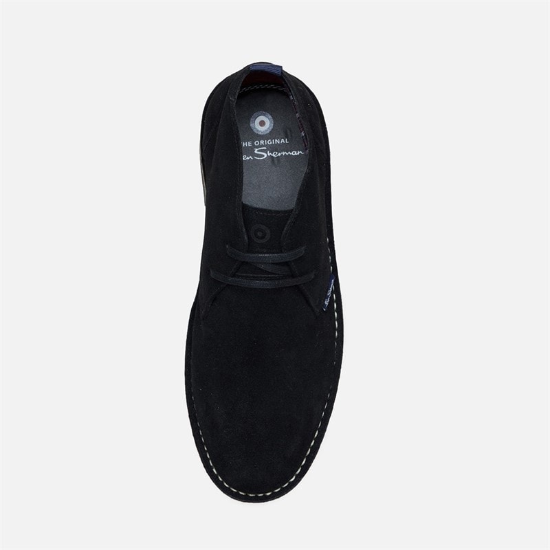 Ben Sherman Mens Hemmings Suede Chukka Boots Black - Image 3