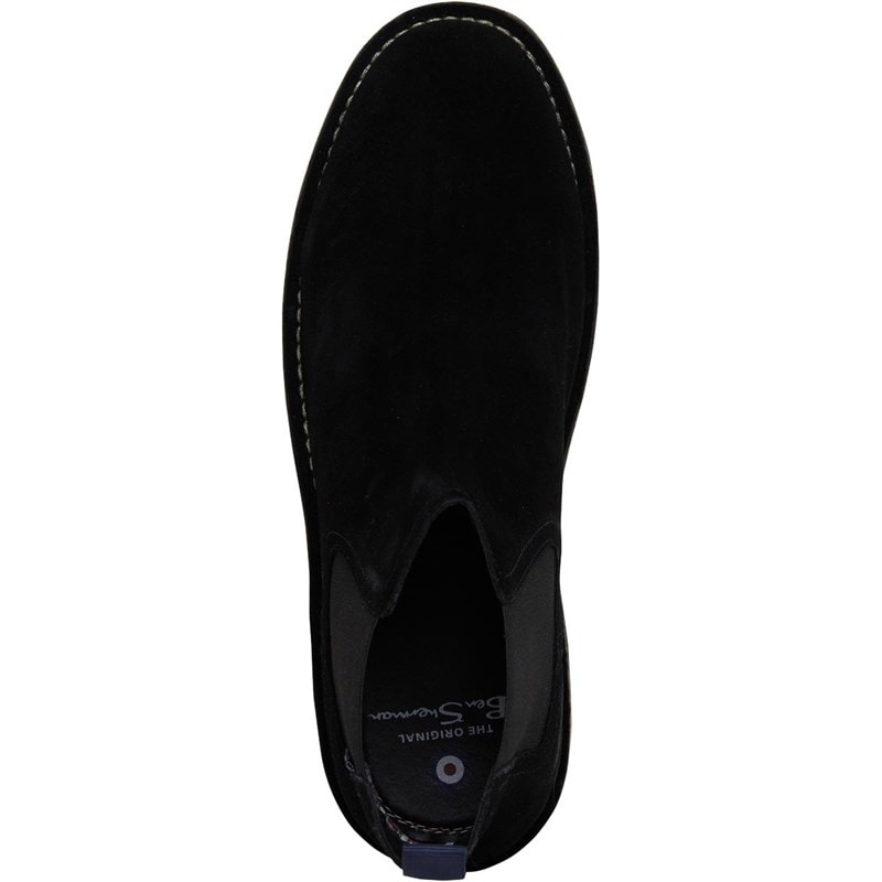 Ben Sherman Mens Garcia Suede Chukka Chelsea Boots Black - Image 4