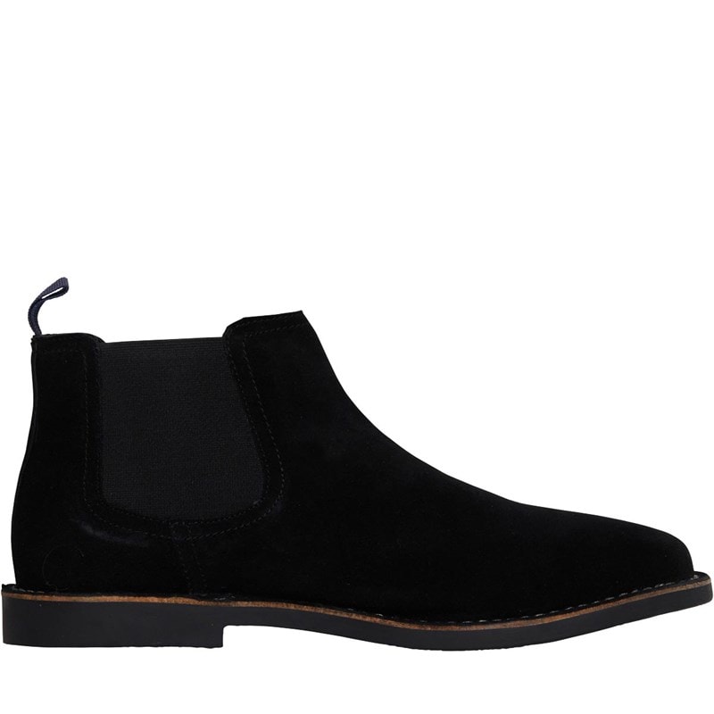 Ben Sherman Mens Garcia Suede Chukka Chelsea Boots Black - Image 5