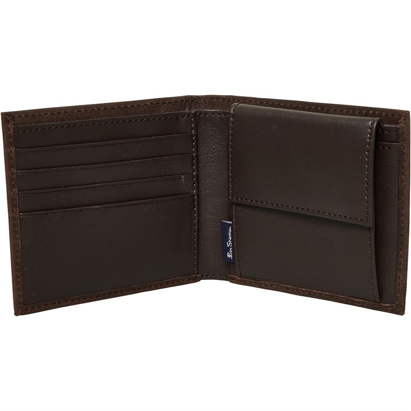 Ben Sherman Mens Target Bi Fold Wallet Brown - Image 4