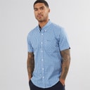 Ben Sherman Mens Short Sleeve House Check Shirt Wedgewood Blue