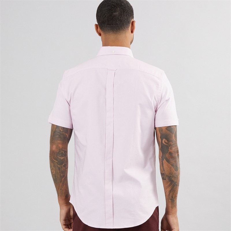 Ben Sherman Mens Short Sleeve Oxford Shirt Light Pink - Image 2