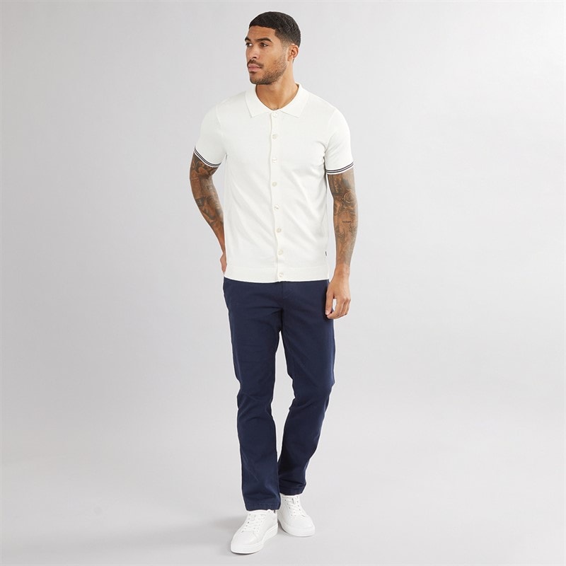 Ben Sherman Mens Slim Fit Stretch Chinos Dark Navy - Image 4
