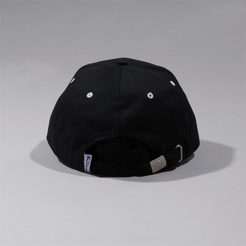 Ben Sherman Mens Stepney Baseball Cap Black/White - Image 2