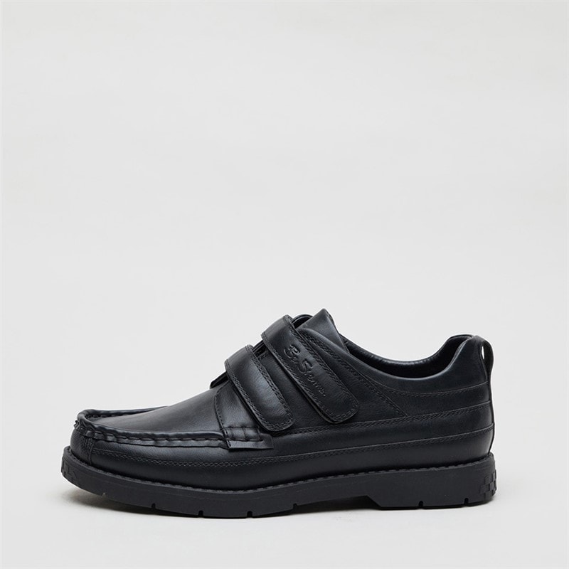 Ben Sherman Junior Boys Strum Double Strap School Shoes Black
