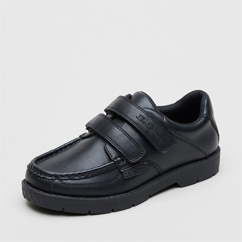 Ben Sherman Junior Boys Strum Double Strap School Shoes Black - Image 2