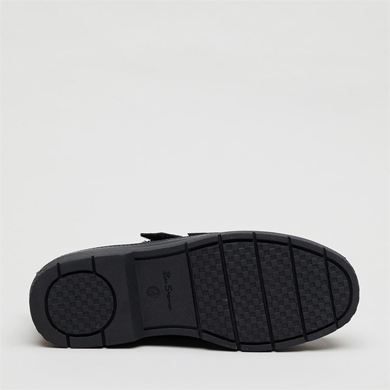 Ben Sherman Junior Boys Strum Double Strap School Shoes Black - Image 5