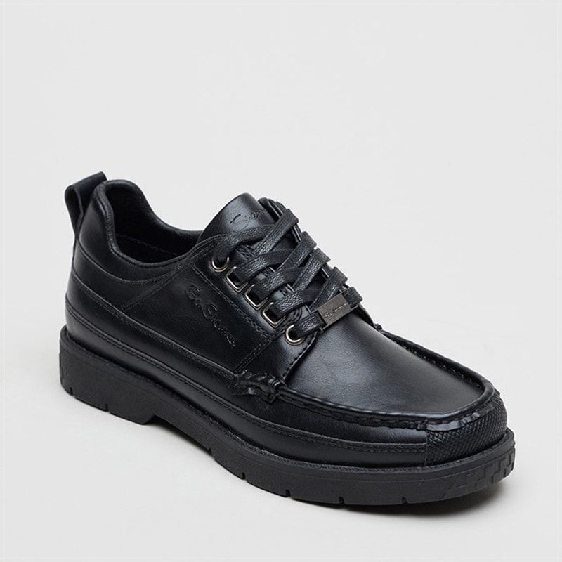 Ben Sherman Junior Boys Strum School Shoes Black - Image 2