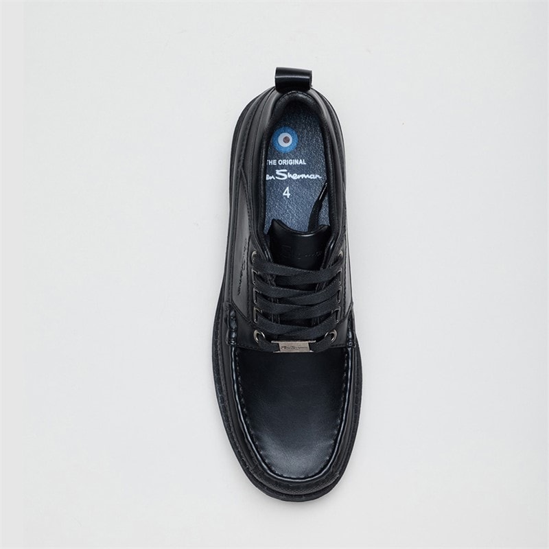Ben Sherman Junior Boys Strum School Shoes Black - Image 3