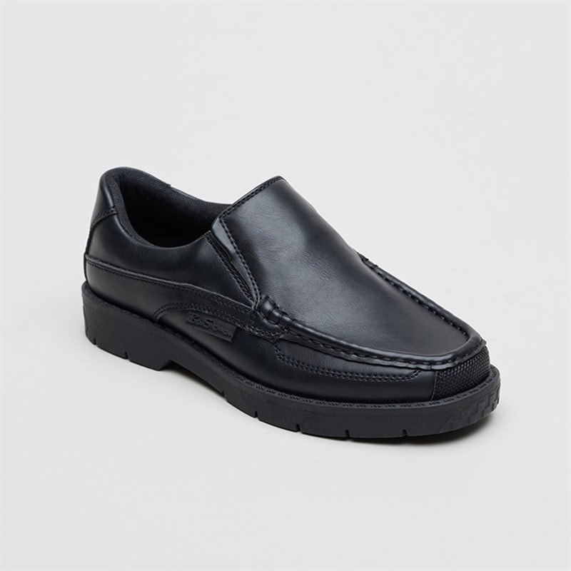 Ben Sherman Junior Boys Strummer Slip On School Shoes Black - Image 2