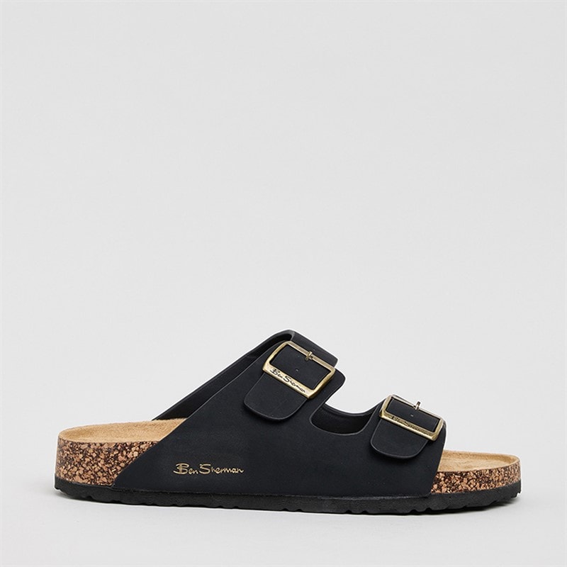 Ben Sherman Mens Tonic Double Buckle Sandals Black - Image 1