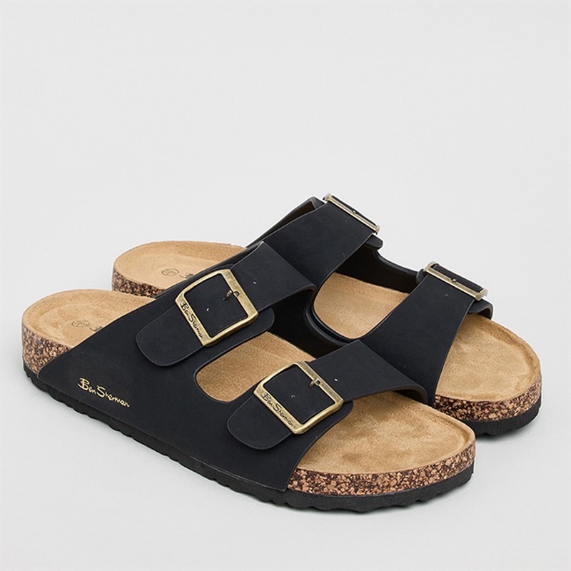 Ben Sherman Mens Tonic Double Buckle Sandals Black - Image 2
