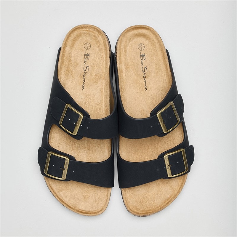 Ben Sherman Mens Tonic Double Buckle Sandals Black - Image 3