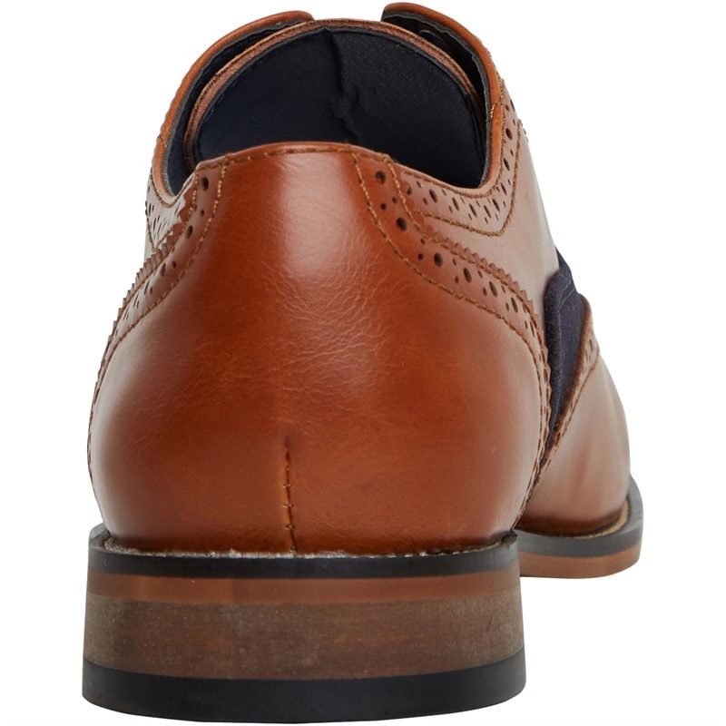 Ben Sherman Mens Dekka Brogue Shoes Tan/Navy - Image 3