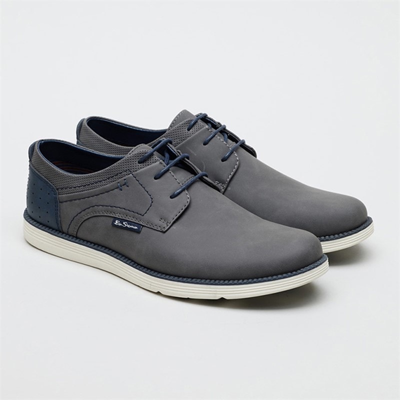 Ben Sherman Mens Havana Shoes Grey/Navy - Image 2