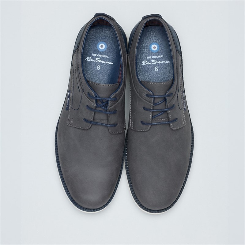Ben Sherman Mens Havana Shoes Grey/Navy - Image 3