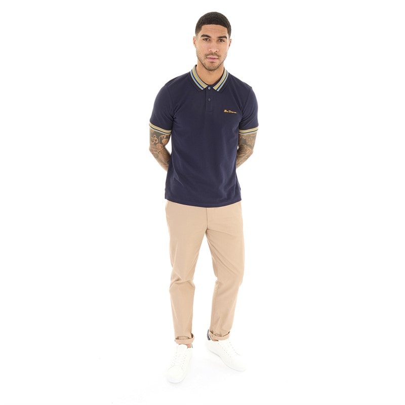 Ben Sherman Mens House Collar Polo Shirt Marine - Image 3