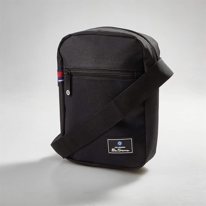 Ben Sherman Mens Bremner 2 Cross Body Bag Black