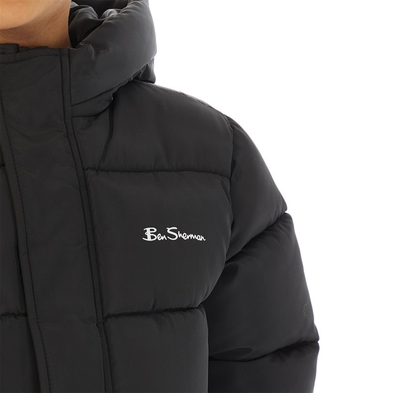 Ben Sherman Boys Heavy Puffer Coat Black - Image 3