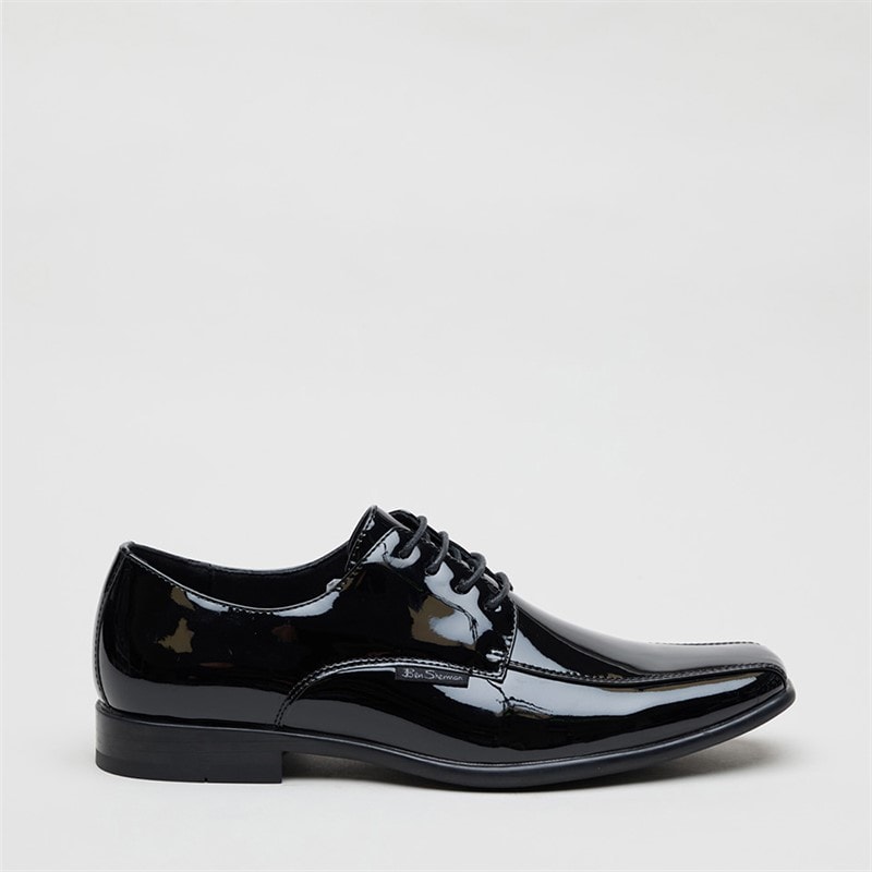 Ben Sherman Mens Durham Lace Shoes Black Patent