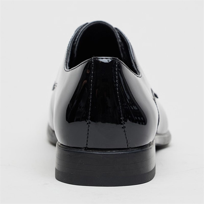 Ben Sherman Mens Durham Lace Shoes Black Patent - Image 4