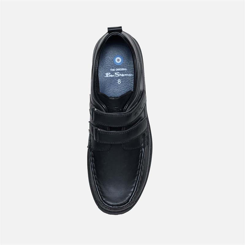 Ben Sherman Mens Strum Velcro Shoes Black - Image 3
