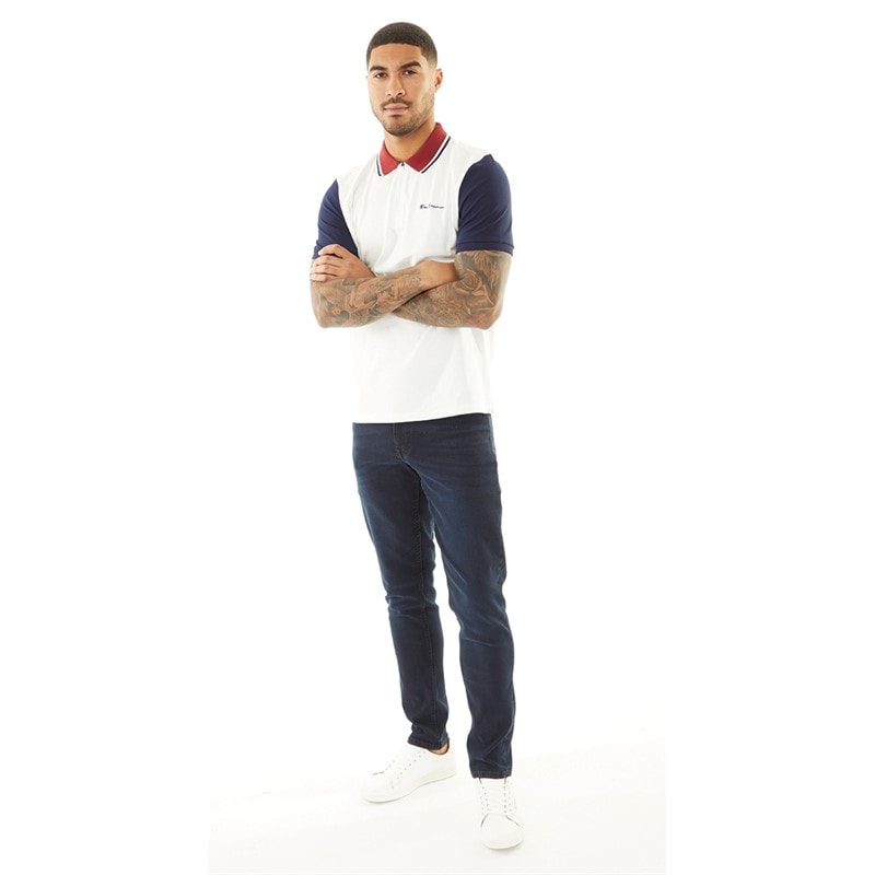 Ben Sherman Mens Slim Fit Jeans Dark Blue Stonewash - Image 4
