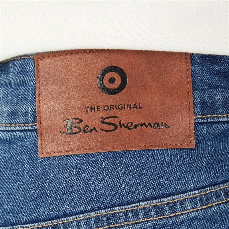 Ben Sherman Mens Slim Fit Jeans Navy Overdye - Image 3