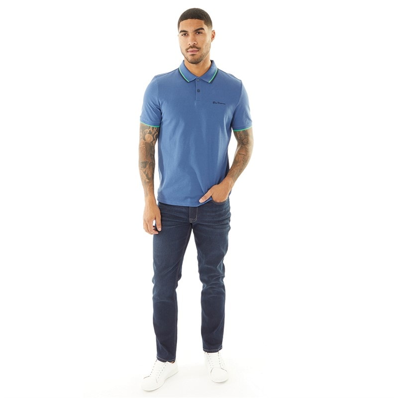 Ben Sherman Mens Slim Fit Jeans Rinse Wash - Image 4