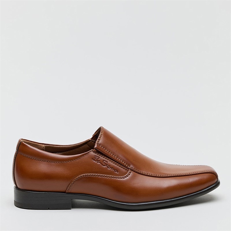 Ben Sherman Mens Durham Shoes Tan Burnish - Image 1