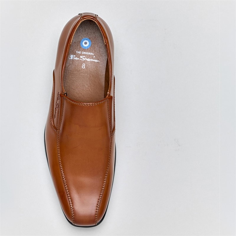 Ben Sherman Mens Durham Shoes Tan Burnish - Image 3