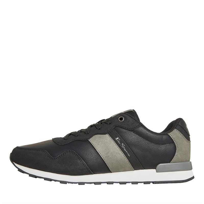 Ben Sherman Mens Owen Retro Trainers Black/Grey