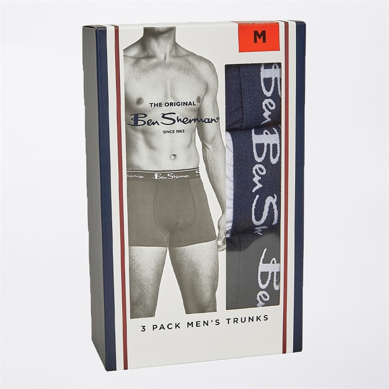 Ben Sherman Mens Six Pack Boxers And Six Pack Socks Gift Set White/Black/Navy - Image 3