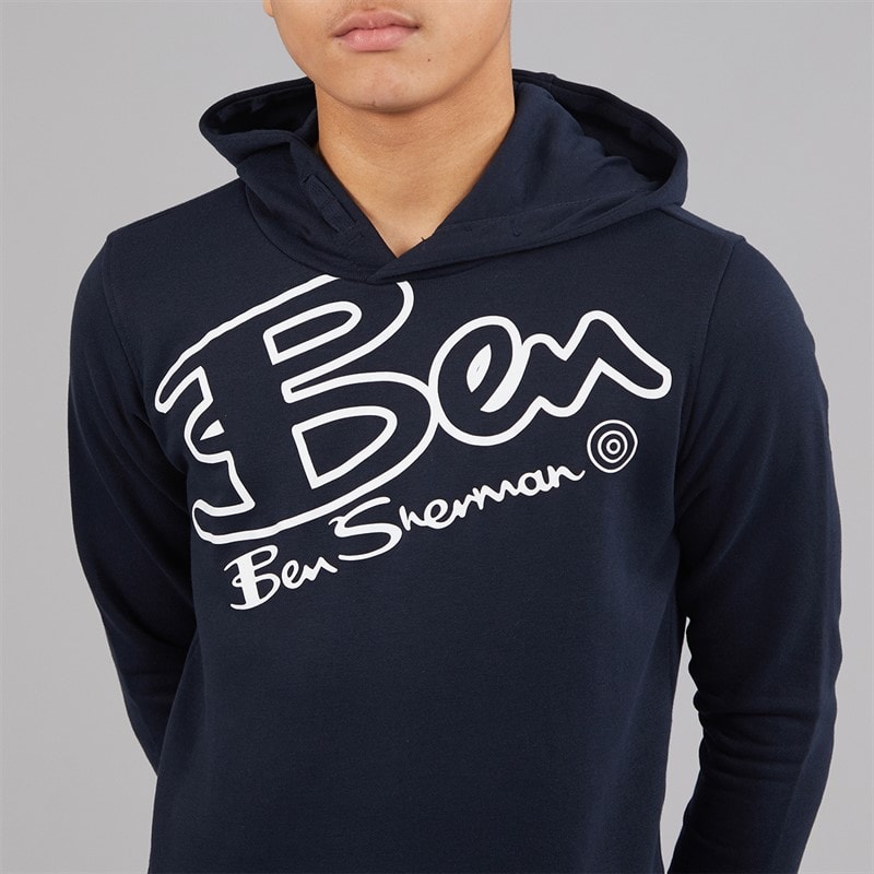 Ben Sherman Boys Graphic Hoodie And Joggers Tracksuit Set Navy Blazer - Image 3
