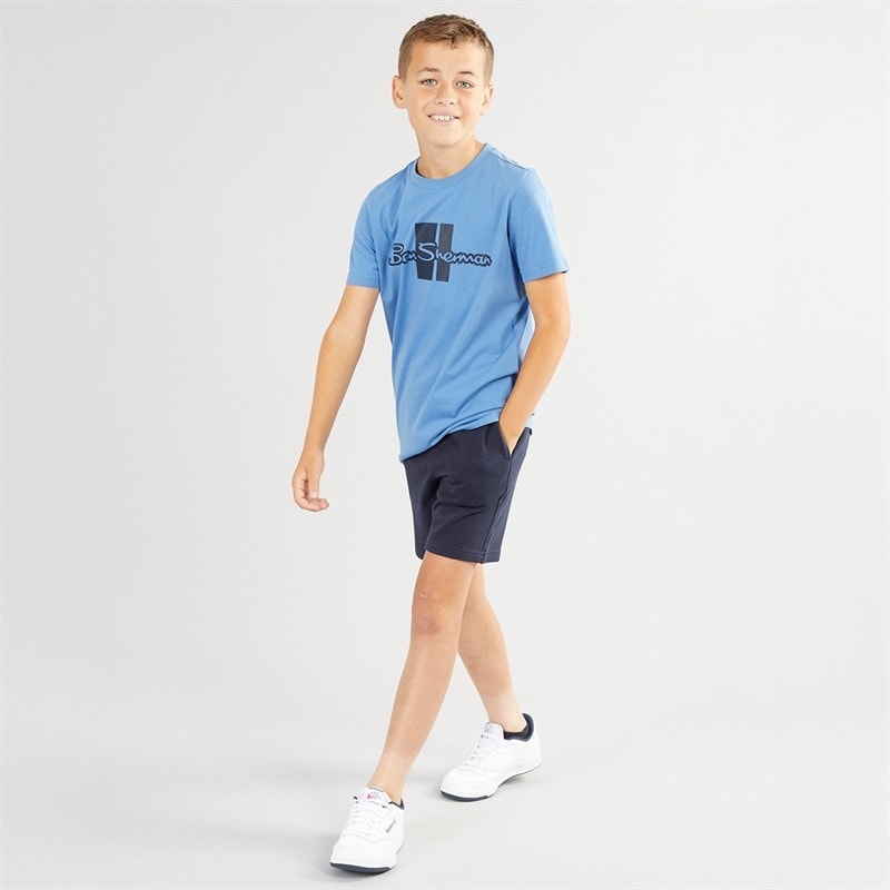 Ben Sherman Boys Graphic T-Shirt And Shorts Set Campanula - Image 4