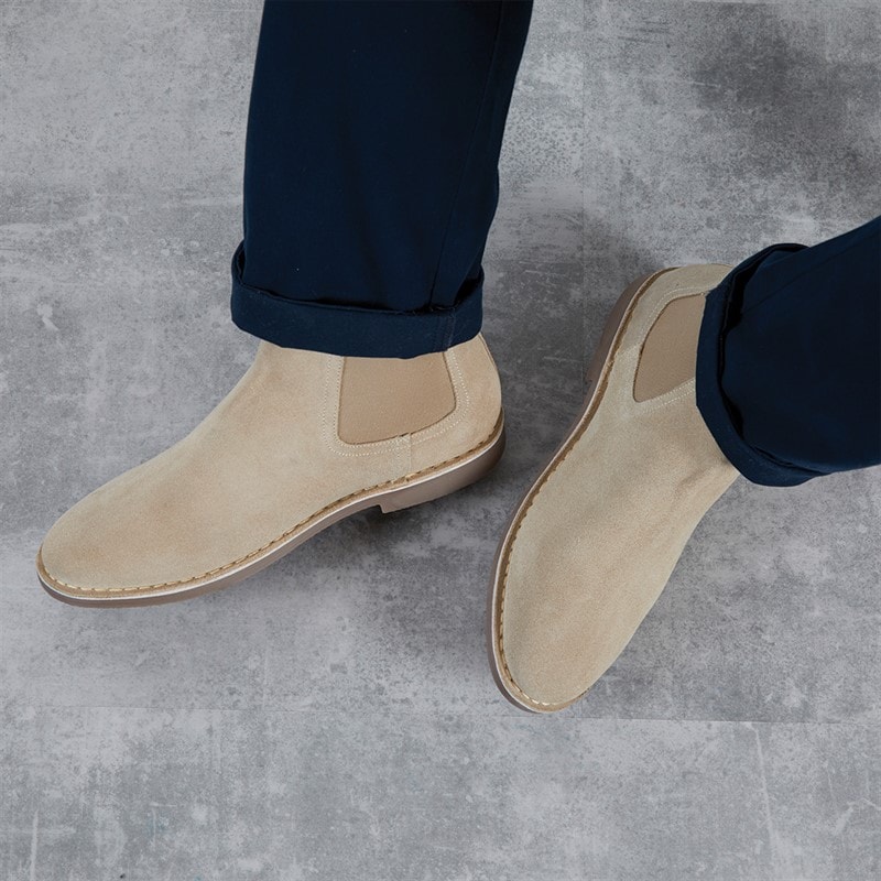 Ben Sherman Mens Garcia Chelsea Boots Sand Suede - Image 2