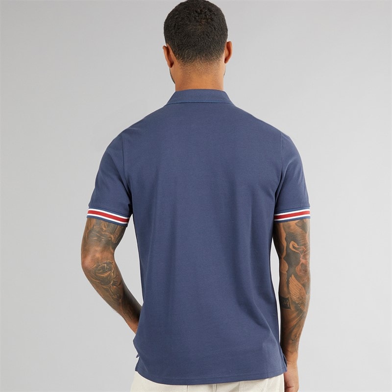 Ben Sherman Mens Placket Interest Polo Shirt Dark Blue - Image 2