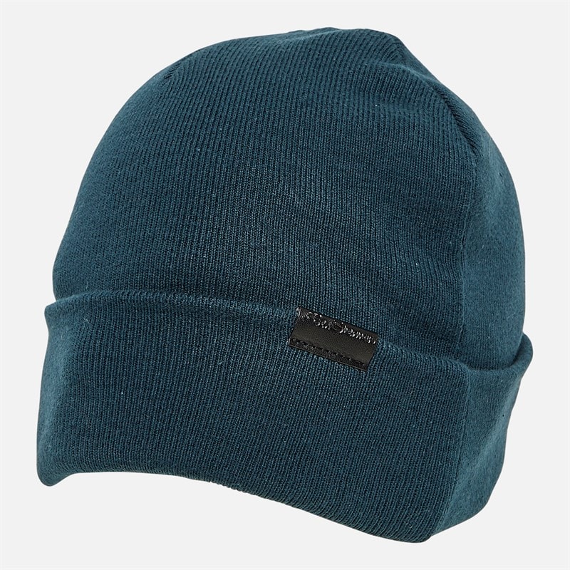 Ben Sherman Mens Fareham Beanie And Scarf Set Petrol - Image 2