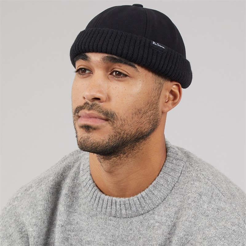 Ben Sherman Mens Brokey Docker Beanie Black - Image 2