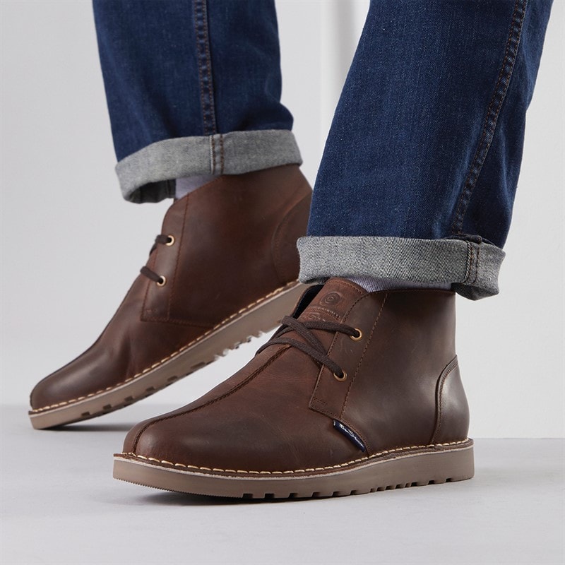 Ben Sherman Mens Townshend 2 Chukka Boots Waxy Brown - Image 1
