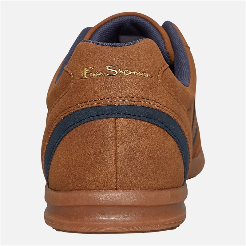 Ben Sherman Mens Keeler Trainers Tan/Navy - Image 3