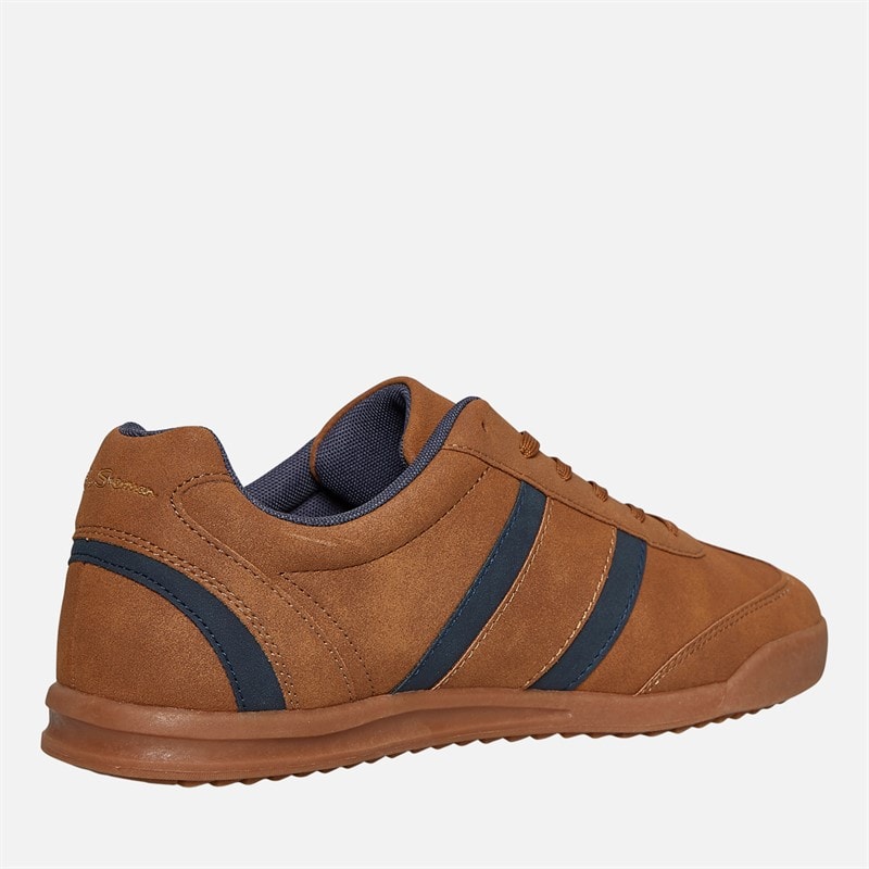 Ben Sherman Mens Keeler Trainers Tan/Navy - Image 4