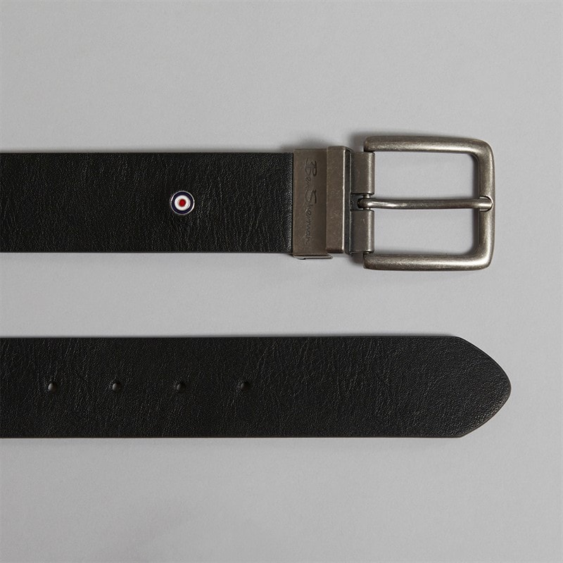 Ben Sherman Mens Goodwin Reversible Belt Black/Tan - Image 2