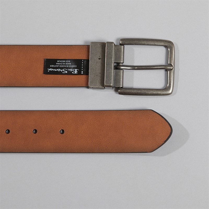 Ben Sherman Mens Goodwin Reversible Belt Black/Tan - Image 3
