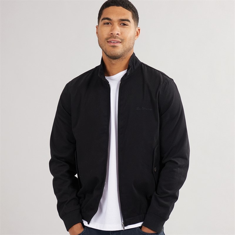Ben Sherman Mens Signature Harrington Jacket Black