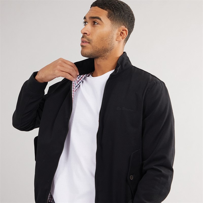 Ben Sherman Mens Signature Harrington Jacket Black - Image 3