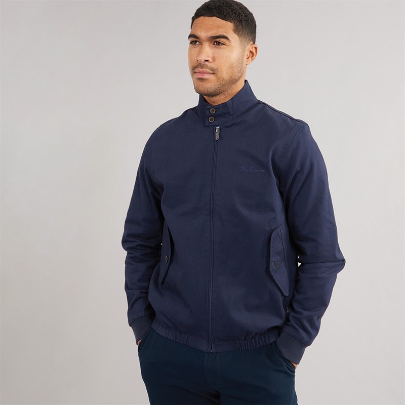 Ben Sherman Mens Signature Harrington Jacket Dark Navy - Image 4